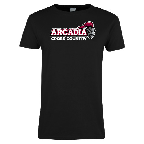  Womens Black Short Sleeve Tee - Cross Country