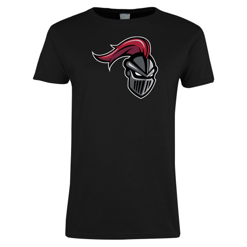  Womens Black Short Sleeve Tee - Knight