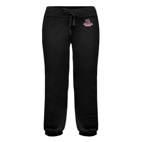  ENZA Womens Black Banded Fleece Capri - Arcadia Knights Stacked