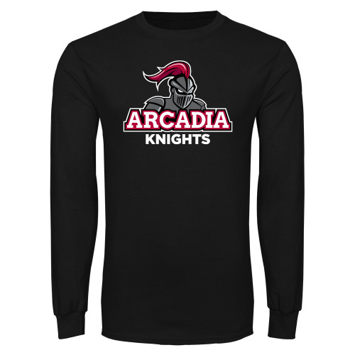  Black Long Sleeve T Shirt - Arcadia Knights Stacked