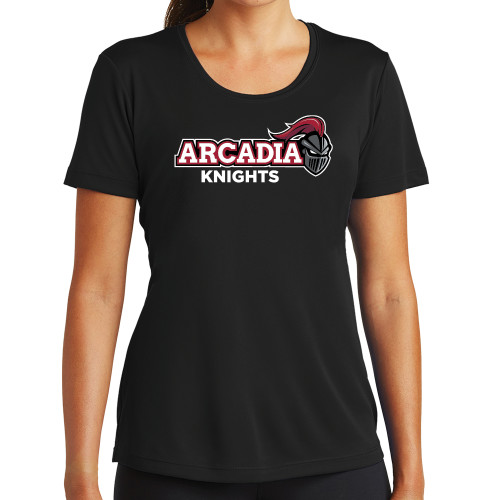  Womens Black Performance Tee - Official Logo