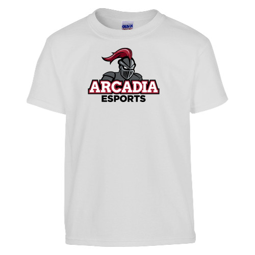  Youth White T Shirt - E Sports Stacked
