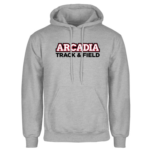  Grey Fleece Hoodie - Track and Field Word Mark