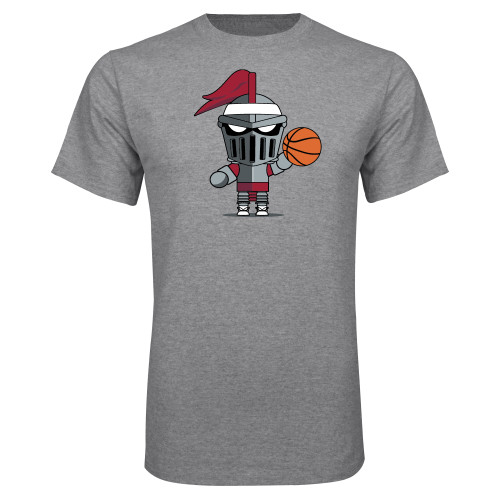  Grey T Shirt - Arcadia Mini Knight Basketball
