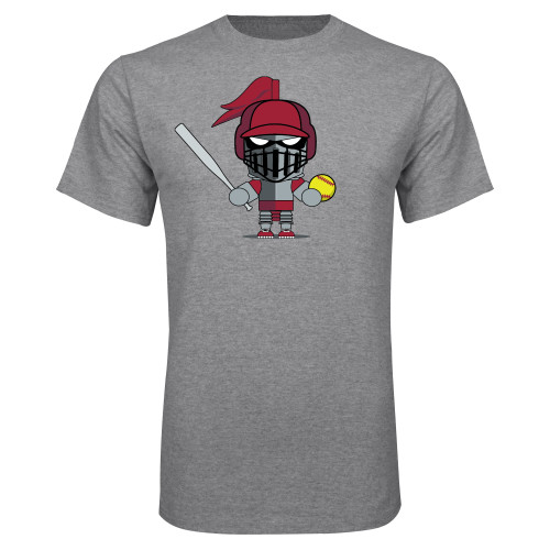  Grey T Shirt - Arcadia Mini Knight Softball