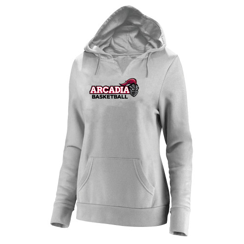  Womens Plus Heather Grey Hoodie - Basketball