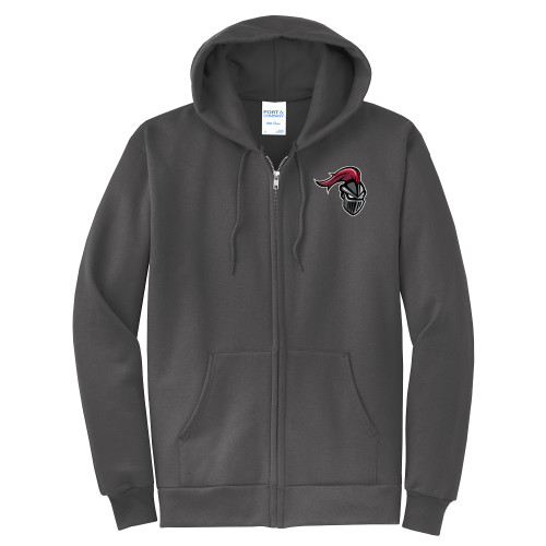  Extended Charcoal Fleece Full Zip Hoodie - Knight