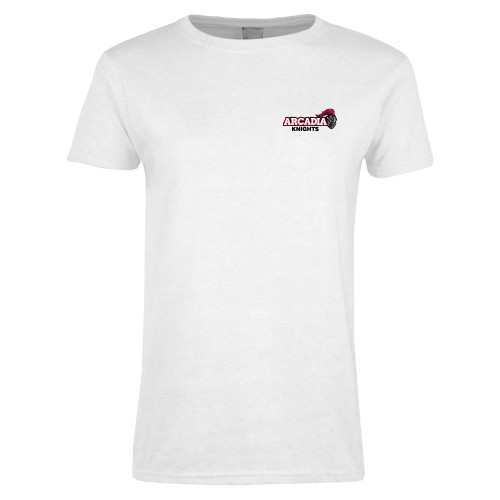  Womens White Short Sleeve Tee - Official Logo