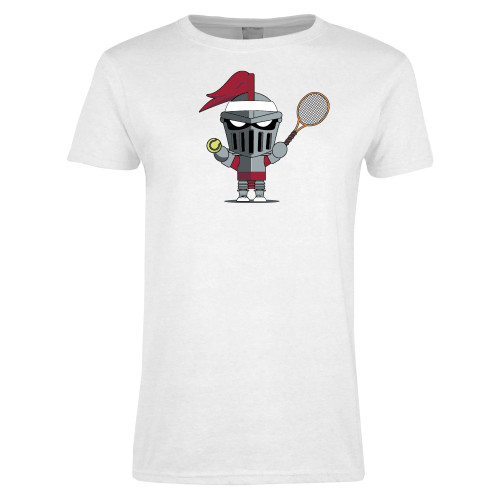  Womens White Short Sleeve Tee - Arcadia Mini Knight Tennis