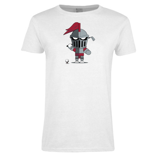  Womens White Short Sleeve Tee - Arcadia Mini Knight Golf