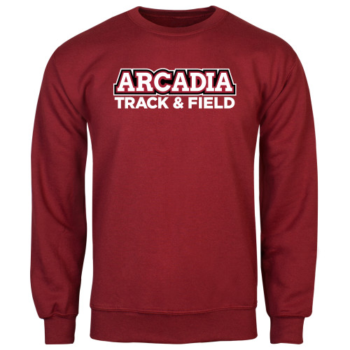  Cardinal Fleece Crew - Track and Field Word Mark