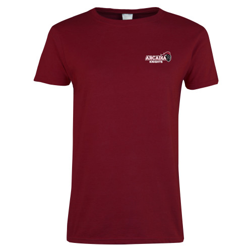  Next Level Womens Cardinal Short Sleeve Tee - Official Logo