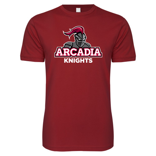  Next Level Cardinal SoftStyle T Shirt - Arcadia Knights Stacked