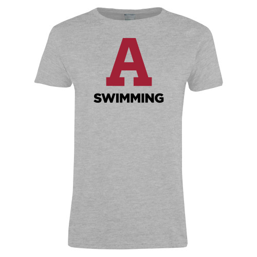  Womens Grey Short Sleeve Tee - Arcadia Swimming
