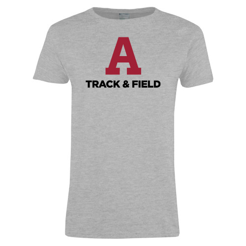  Womens Grey Short Sleeve Tee - Arcadia Track and Field