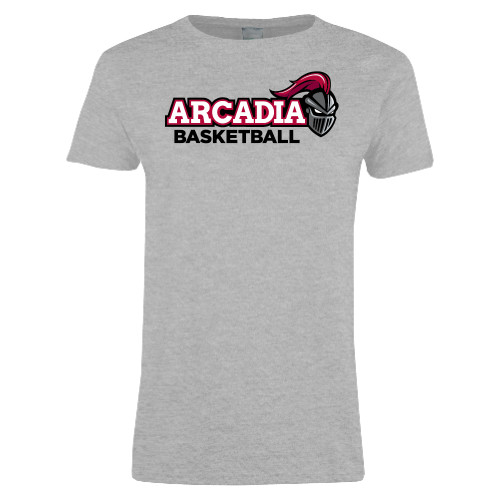  Womens Grey Short Sleeve Tee - Basketball