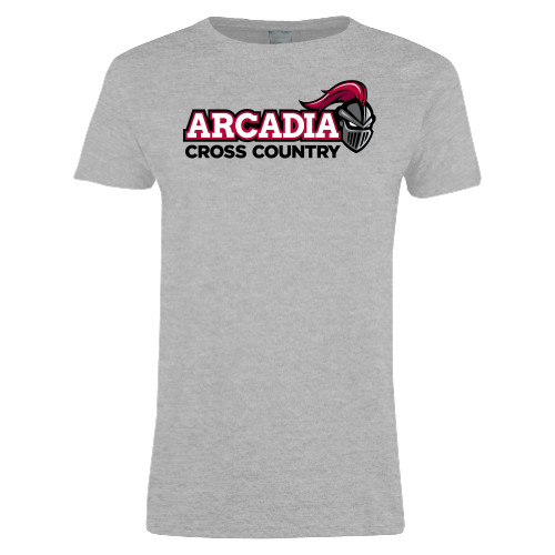  Womens Grey Short Sleeve Tee - Cross Country