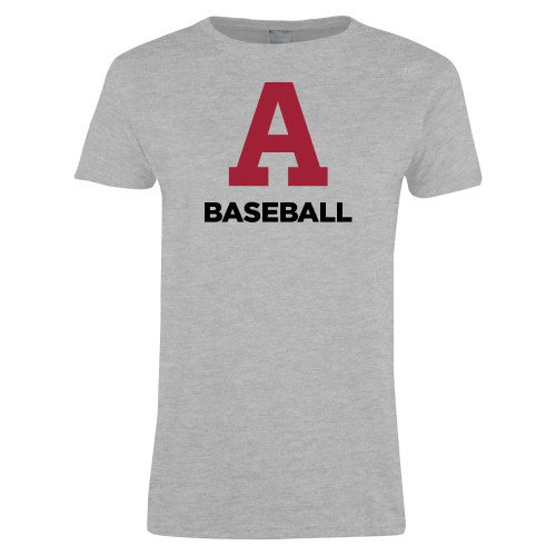  Womens Grey Short Sleeve Tee - Arcadia Baseball