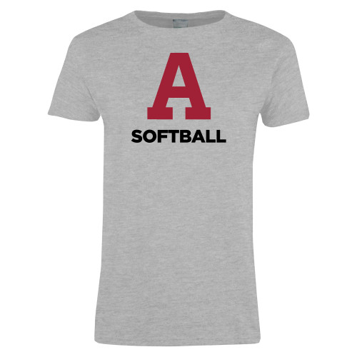  Womens Grey Short Sleeve Tee - Arcadia Softball
