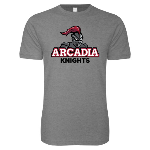  Next Level Heather Grey SoftStyle T Shirt - Arcadia Knights Stacked