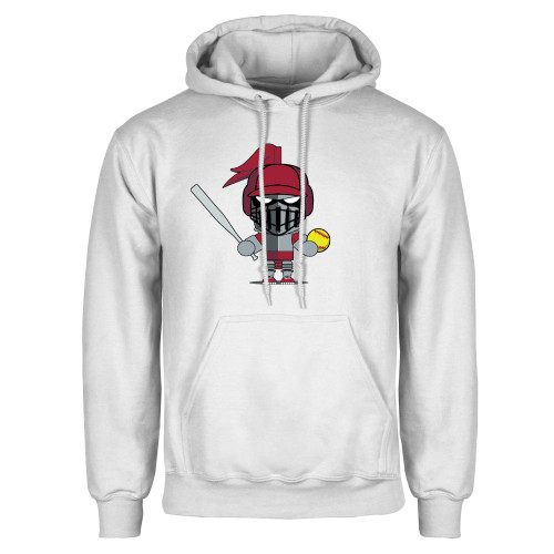  White Fleece Hoodie - Arcadia Mini Knight Softball