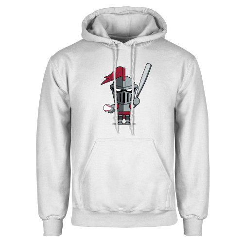  White Fleece Hoodie - Arcadia Mini Knight Baseball