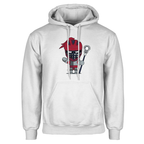  White Fleece Hoodie - Arcadia Mini Knight Lacrosse
