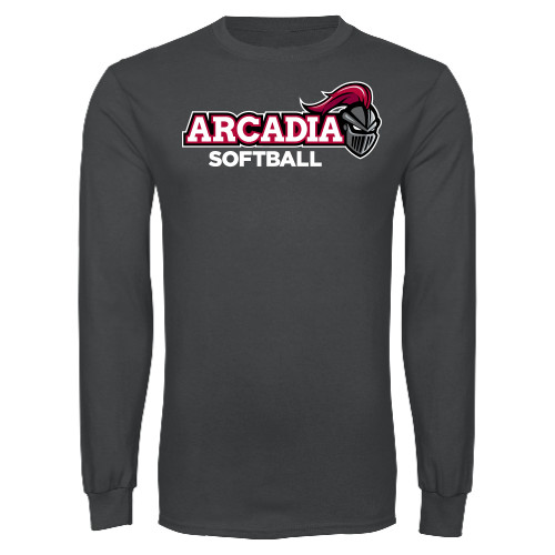  Charcoal Long Sleeve T Shirt - Softball