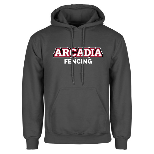  Charcoal Fleece Hoodie - Fencing Wordmark