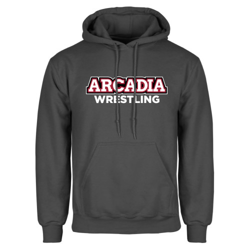  Charcoal Fleece Hoodie - Wrestling Wordmark