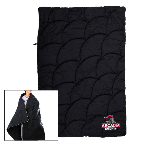  Black Wearable Camping Blanket - Arcadia Knights Stacked