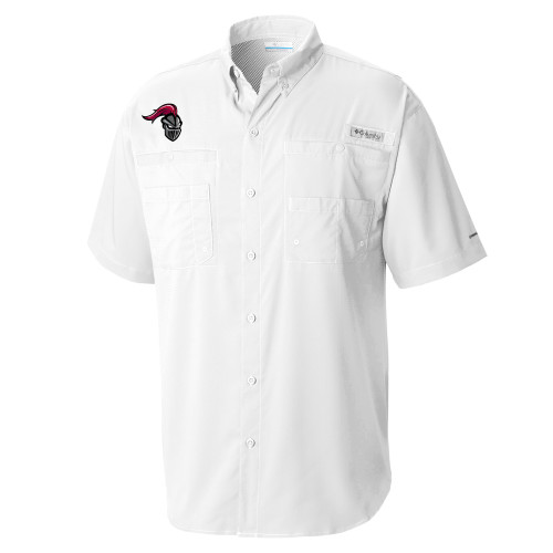 Columbia White Tamiami Performance Short Sleeve Shirt - Knight