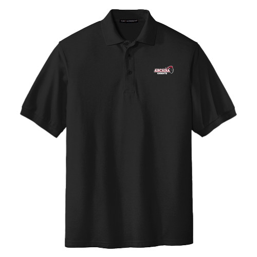  Extended Black Silk Touch Polo - Official Logo PLUS