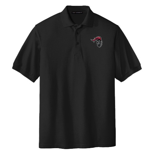  Extended Black Silk Touch Polo - Knight PLUS