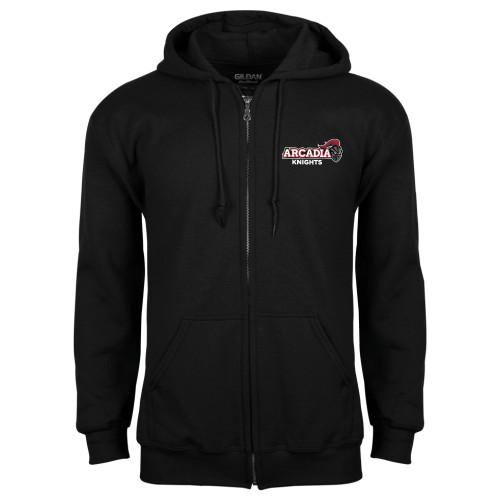  Black Fleece Full Zip Hoodie - Official Logo