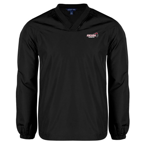  Black V Neck Raglan Windshirt - Official Logo