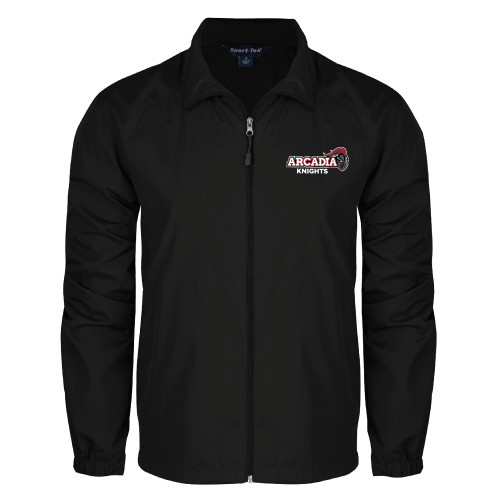  Black Full Zip Wind Jacket - Official Logo