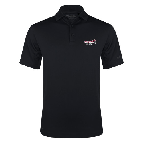  Columbia Black Omni Wick Drive Polo - Official Logo