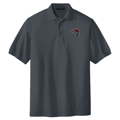  Extended Charcoal Silk Touch Polo - Knight PLUS