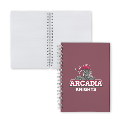  Clear 7 x 10 Spiral Journal Notebook - Arcadia Knights Stacked