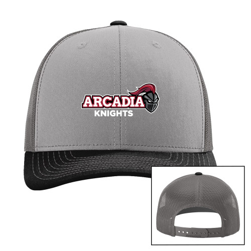  Richardson Grey/Charcoal/Black Trucker Hat - Official Logo
