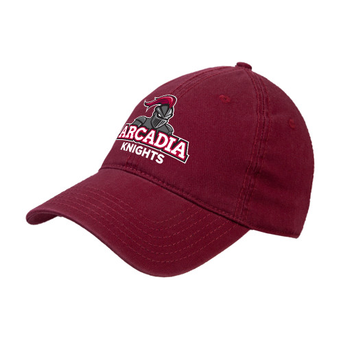  Cardinal Unstructured Adjustable Low Profile Hat - Arcadia Knights Stacked