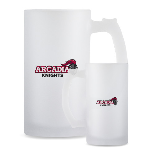  Full Color Decorative Frosted Glass Mug 16oz - Official Logo