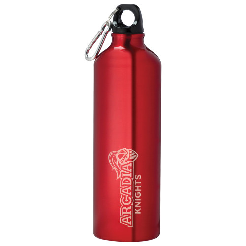  Venture Aluminum Red Bike Bottle 26oz - Official Logo Engraved