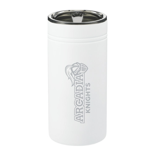  Sherpa Vacuum White Tumbler & Insulator 12oz - Official Logo Engraved