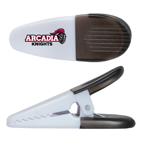 White Crocodile Clip/Magnet - Official Logo