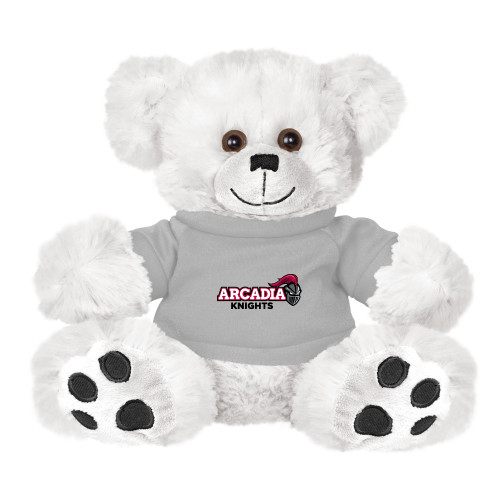  Plush Big Paw 8 1/2 inch White Bear w/Grey Shirt - Official Logo