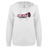 Thumbnail image for  ENZA Womens White V Notch Raw Edge Fleece Hoodie