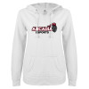 Thumbnail image for  ENZA Womens White V Notch Raw Edge Fleece Hoodie