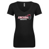 Thumbnail image for  Next Level Womens Black Ideal V Tee